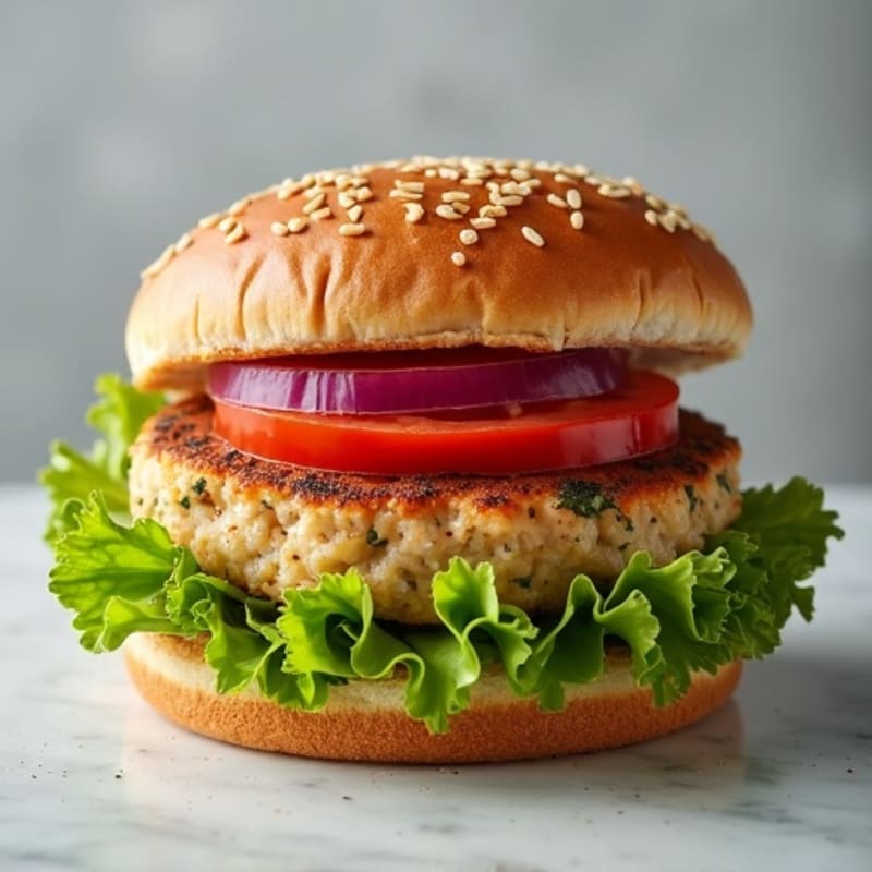 Lean Herb-Seasoned Ground Chicken Burger