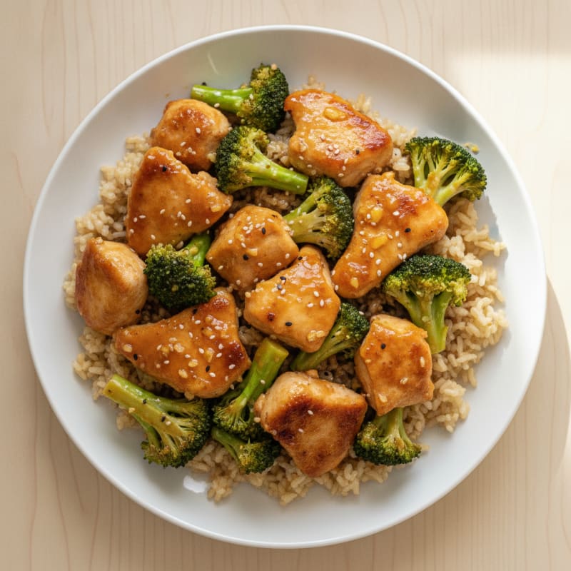 Baked Orange Chicken and Broccoli
