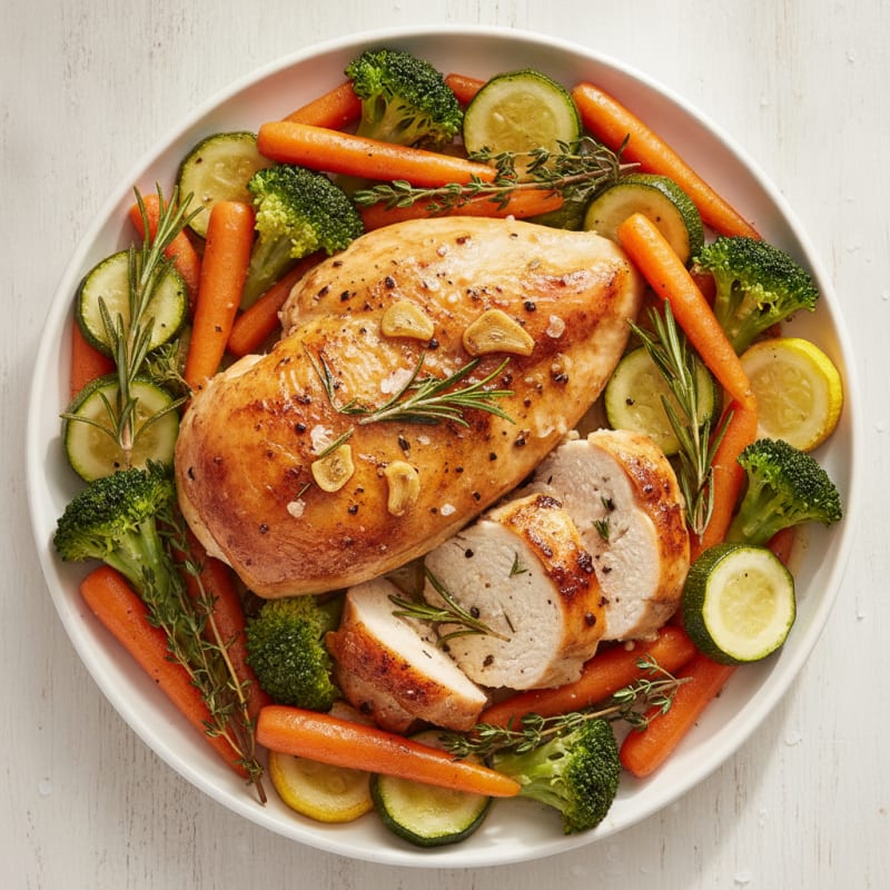 Garlic Herb Roasted Chicken with Vegetables