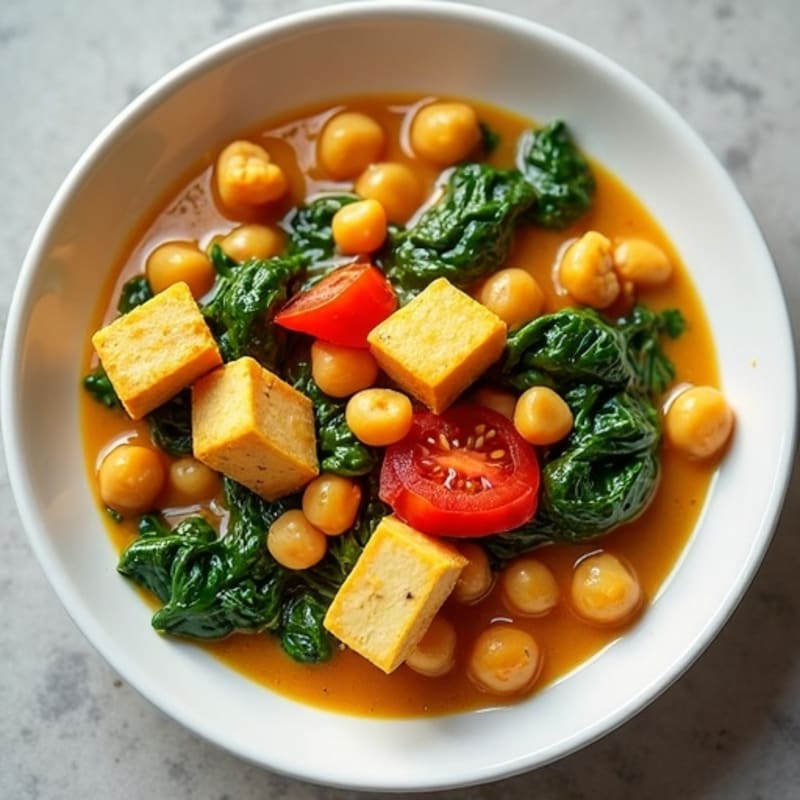 Creamy Coconut Chickpea and Spinach Curry