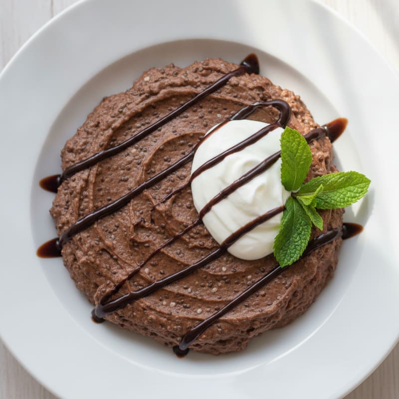 Silky Chocolate Protein Pudding with Chia Seeds
