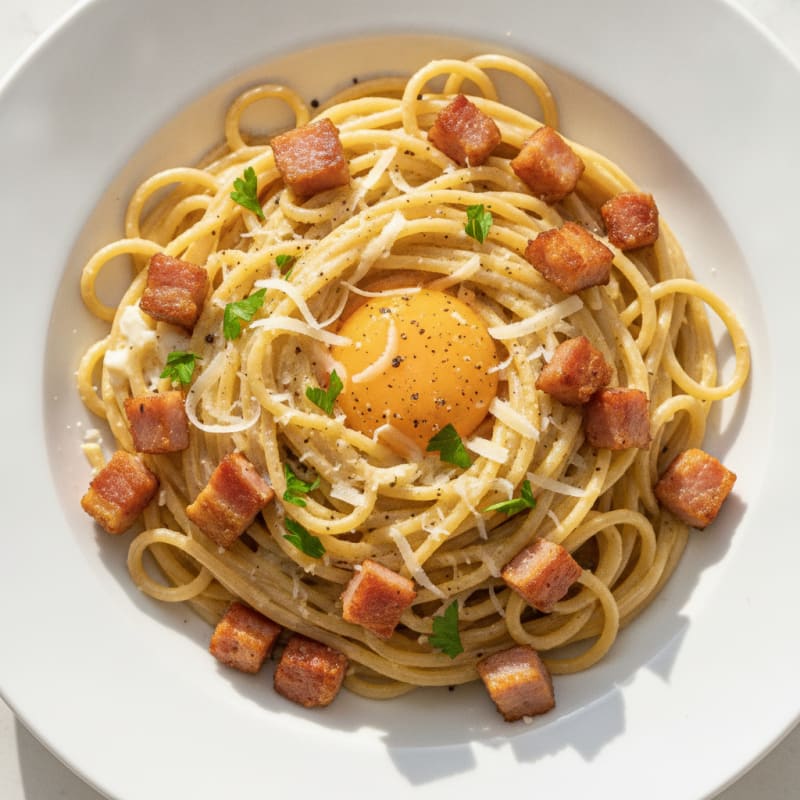 Classic Carbonara with Pancetta and Egg