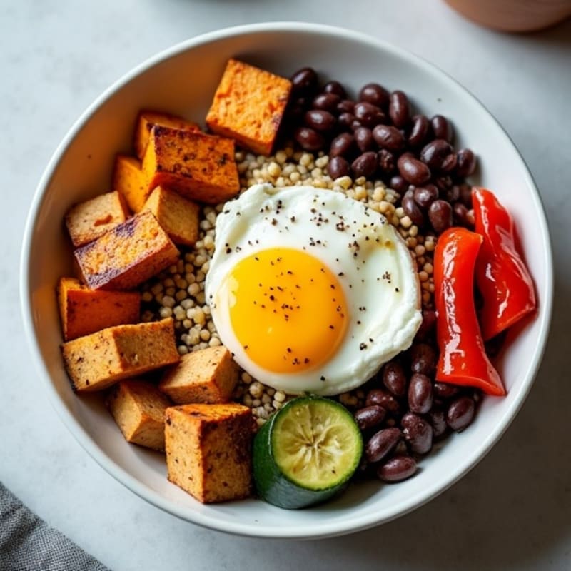 Hearty Black Bean and Roasted Veggie Bowl