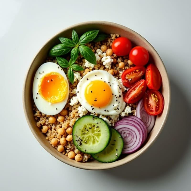 Fresh Greek Chickpea Quinoa Bowl