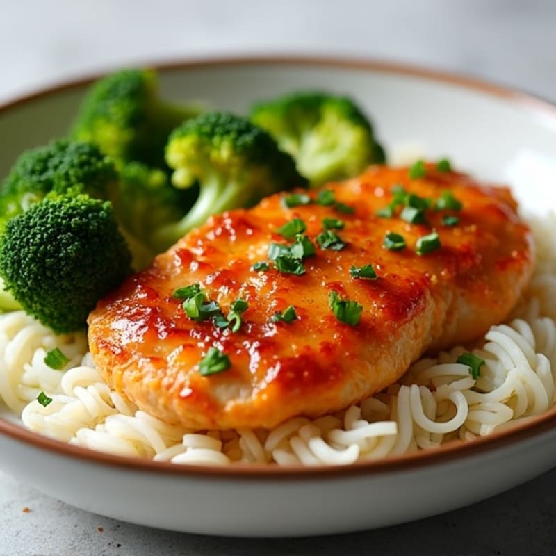 Crispy Orange Chicken with Roasted Broccoli
