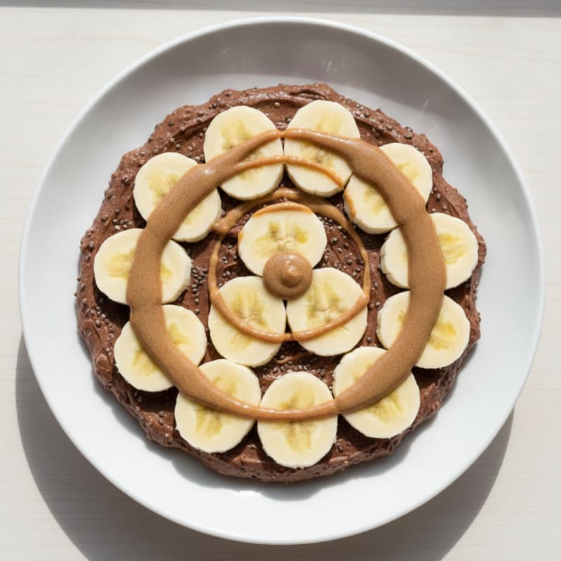 Silky Chocolate Protein Pudding with Sliced Bananas