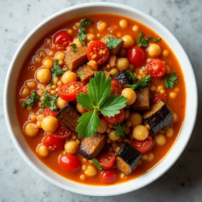 Lentil and Roasted Eggplant Stew