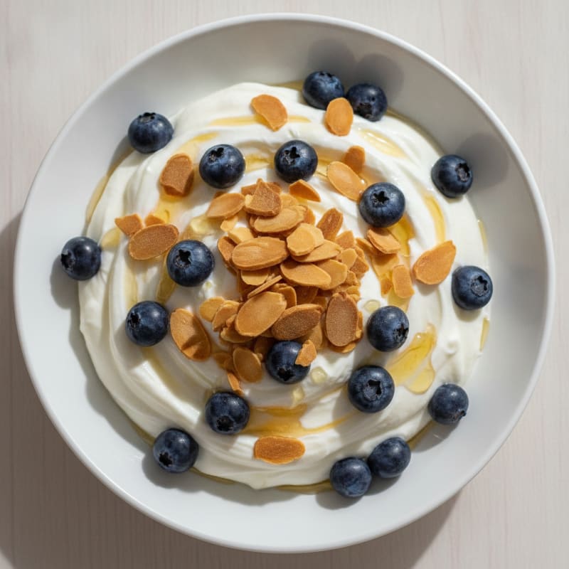 Creamy Greek Yogurt Parfait with Berries and Almonds