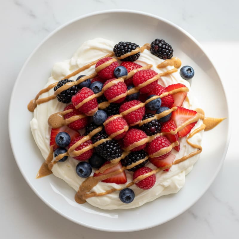 Creamy Greek Yogurt Protein Mousse with Mixed Berries