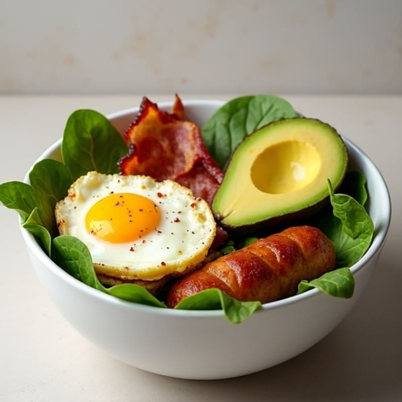 Crispy Bacon and Avocado Breakfast Bowl