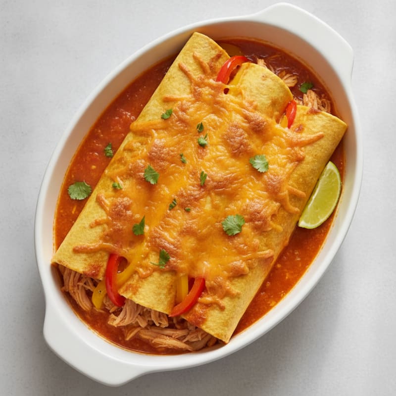 Chicken Enchiladas with Ranchero Sauce