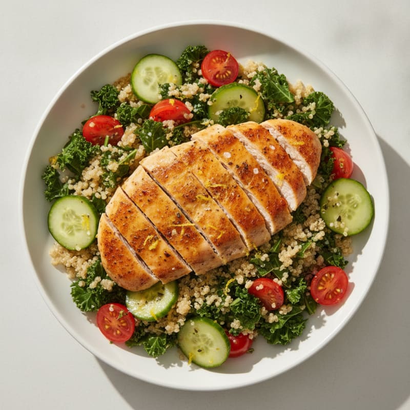 Lemon Herb Chicken and Quinoa Power Bowl