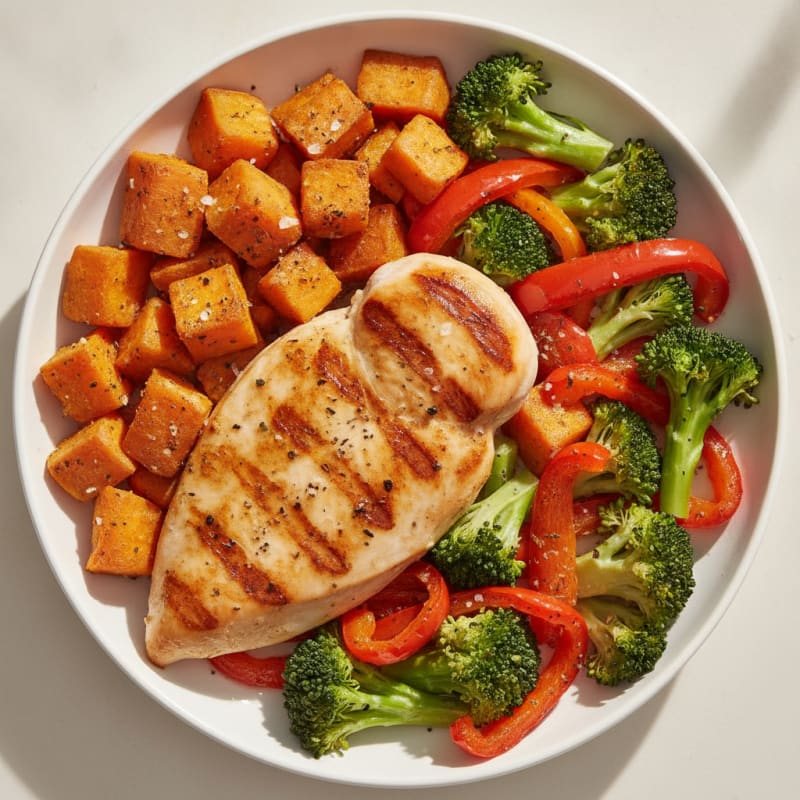 Pan-Seared Chicken with Roasted Vegetables