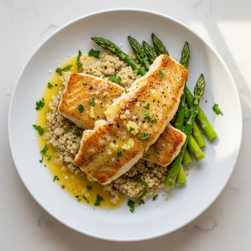 Golden Pan-Seared Cod with Zesty Lemon Butter
