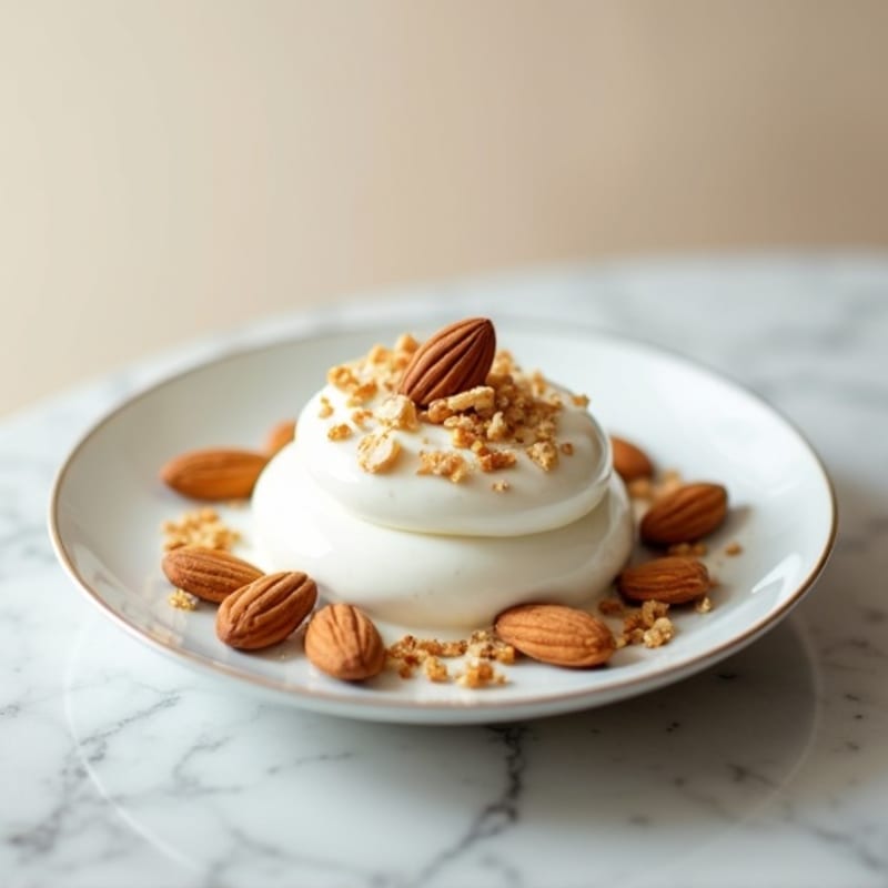 Silky Greek Yogurt Protein Pudding with Almonds