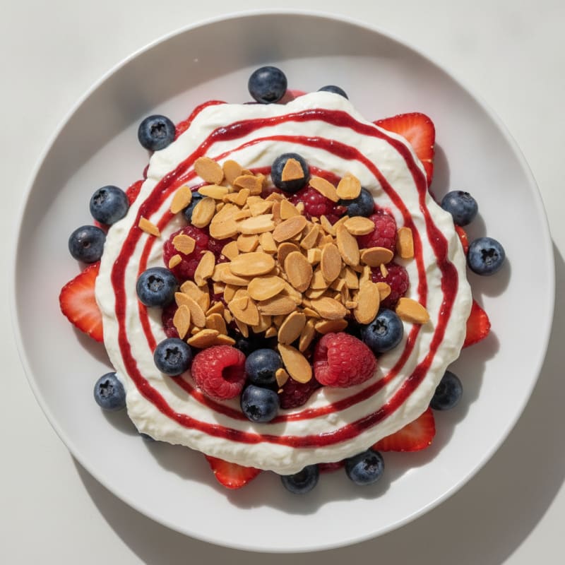 Greek Yogurt Protein Parfait with Mixed Berries