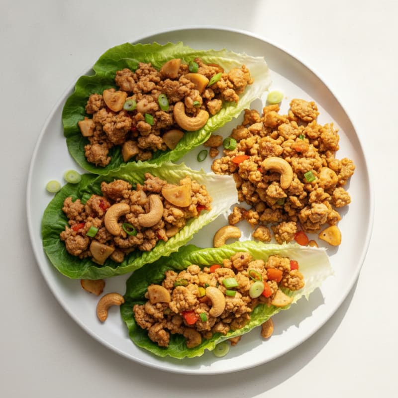 Savory Ground Turkey Lettuce Wraps