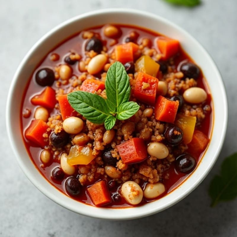 Hearty Lean Turkey Chili with Fresh Vegetables