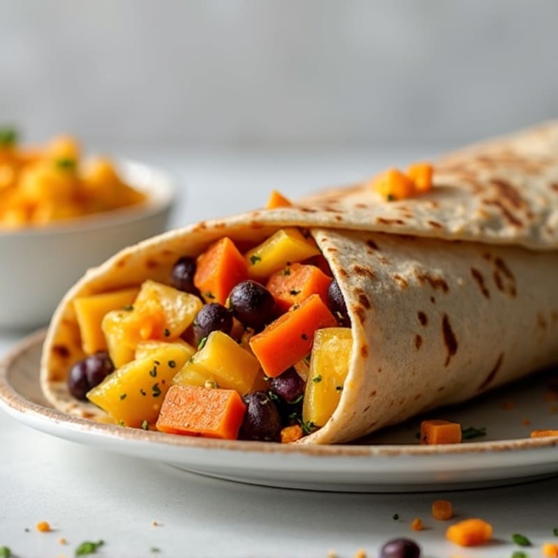 Protein-Packed Sweet Potato Black Bean Breakfast Burrito