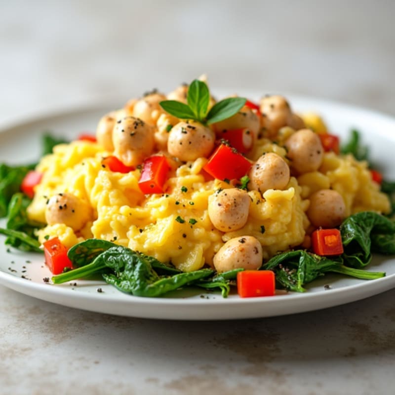 Chunky Tuna with Fluffy Scrambled Eggs