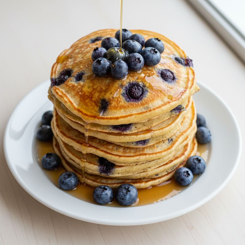 Fluffy Berry Pancake Stacks