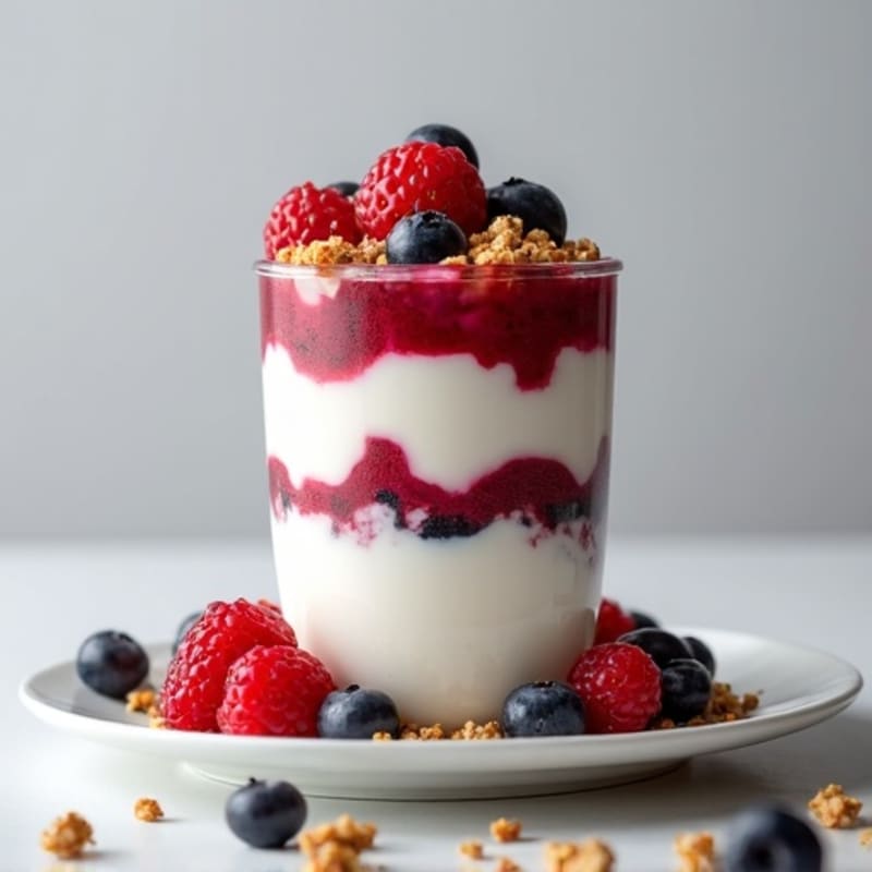 Greek Yogurt Protein Parfait with Mixed Berries
