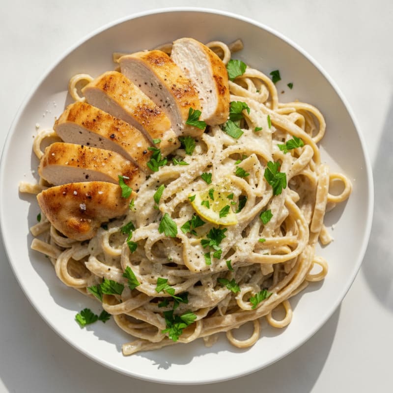 Creamy Greek Yogurt Chicken Alfredo