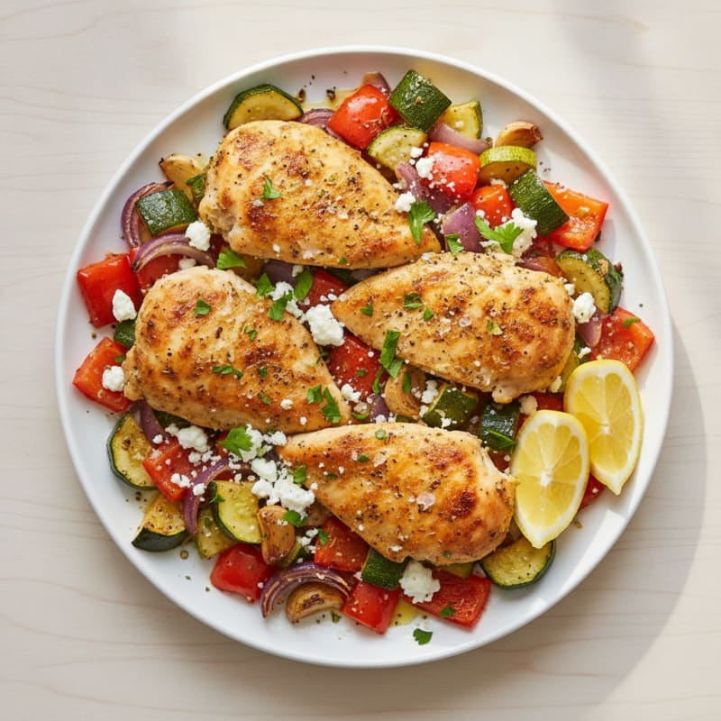 Sheet Pan Greek Chicken and Vegetables