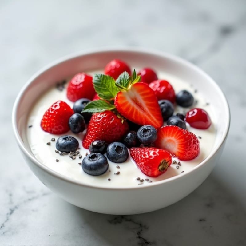 Creamy Greek Yogurt with Fresh Berries and Chia Seeds