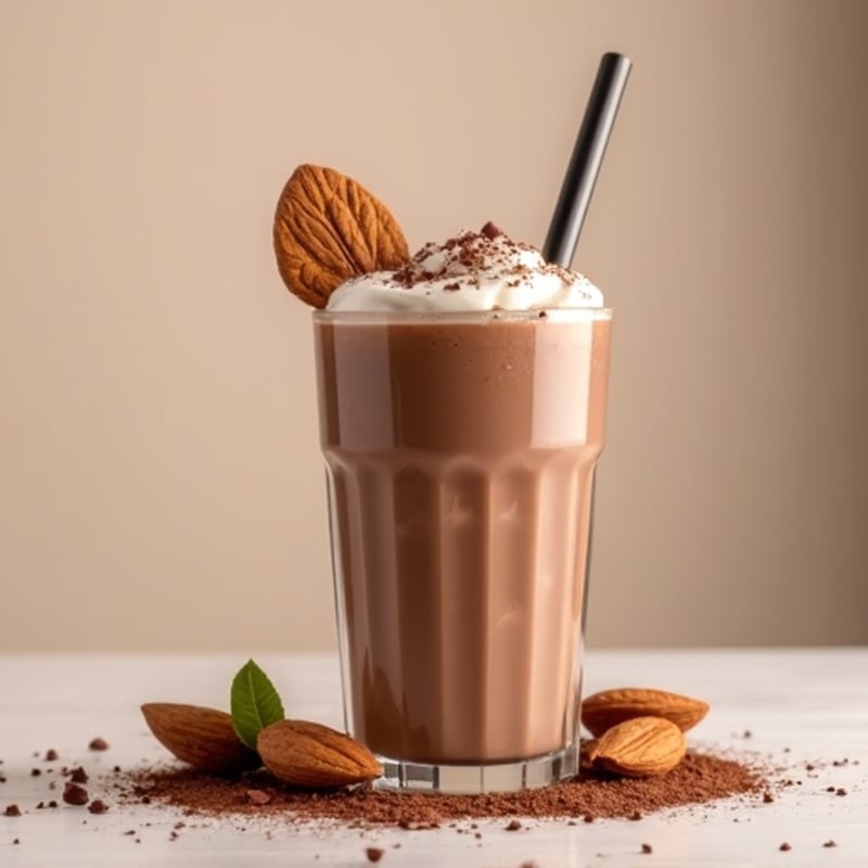 Creamy Chocolate Protein Shake with Almond Butter