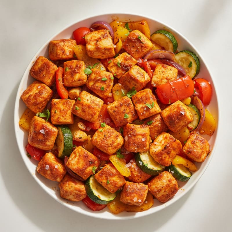 Spicy Harissa Chicken with Roasted Vegetables