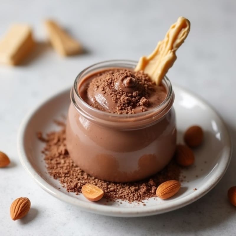 Silky Chocolate Protein Pudding with Almond Butter Swirl