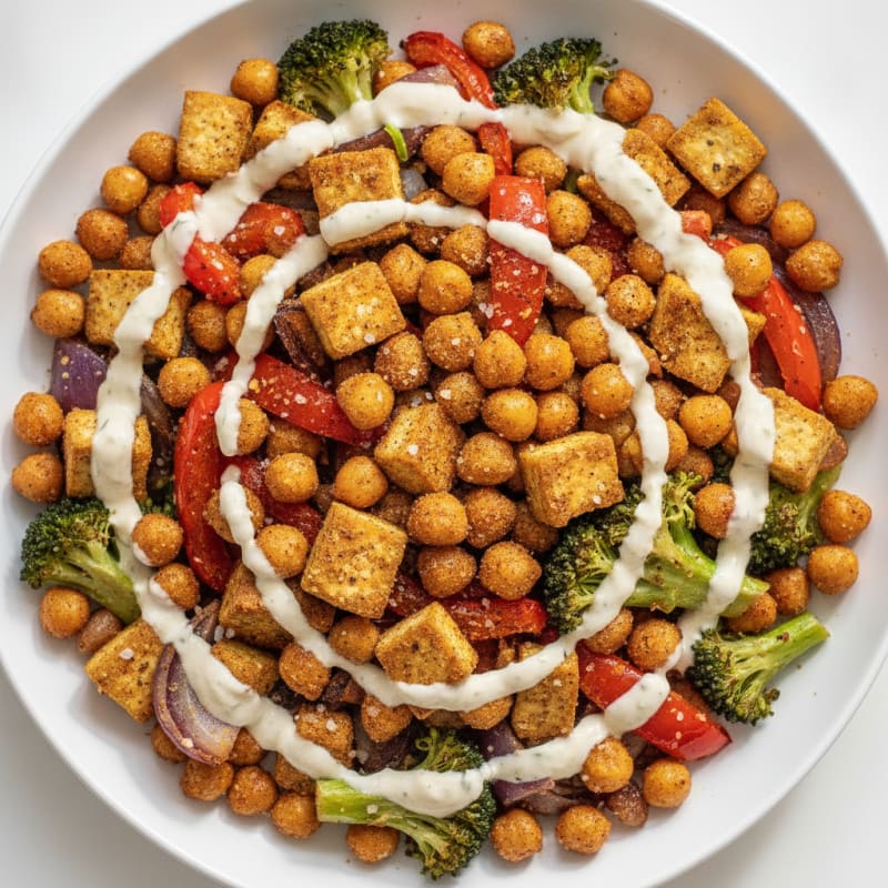 Roasted Vegetable and Chickpea Bowl