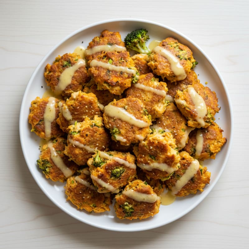 Golden Sweet Potato and Broccoli Bites