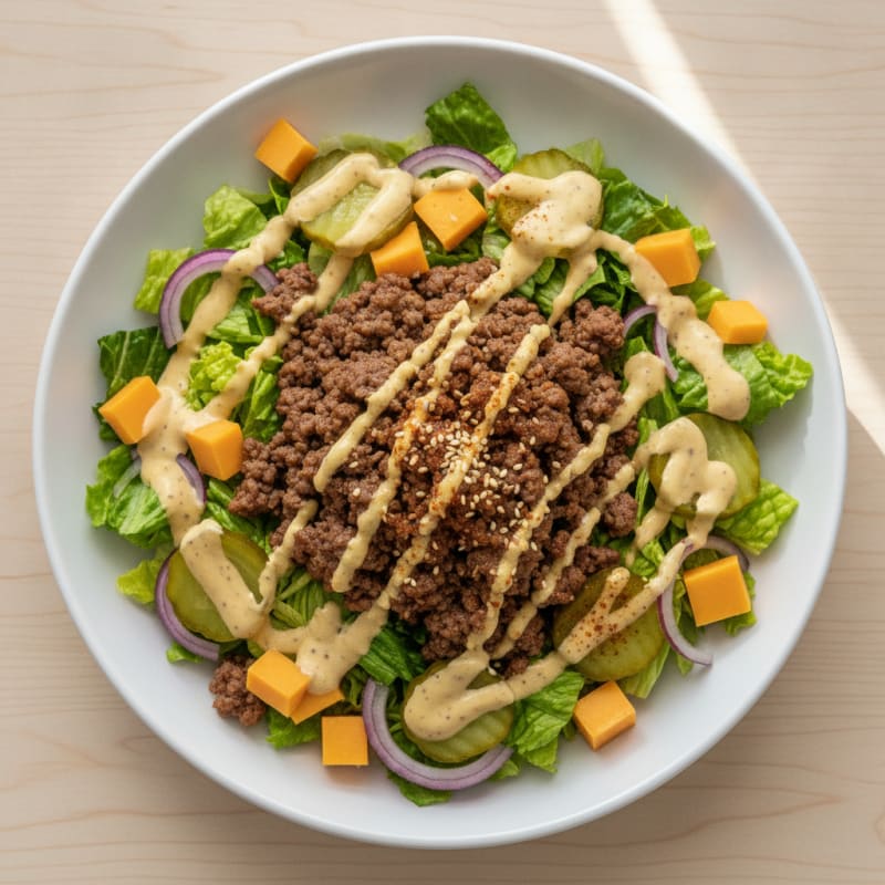 Big Mac Inspired Protein Bowl