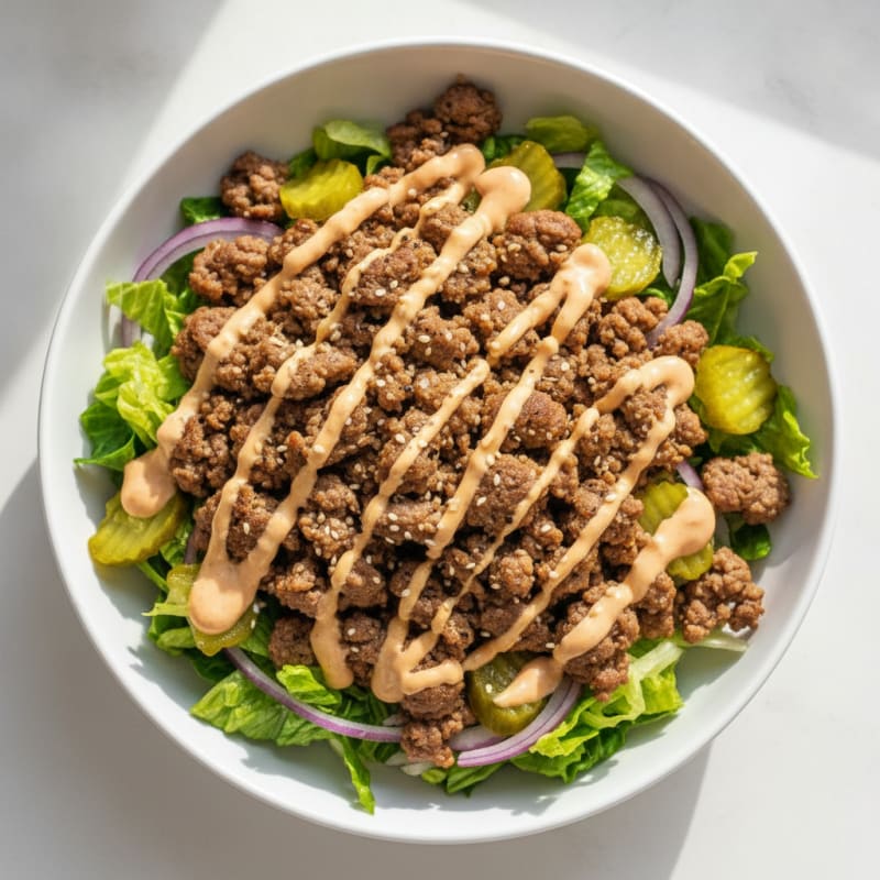 Big Mac Inspired Protein Bowl