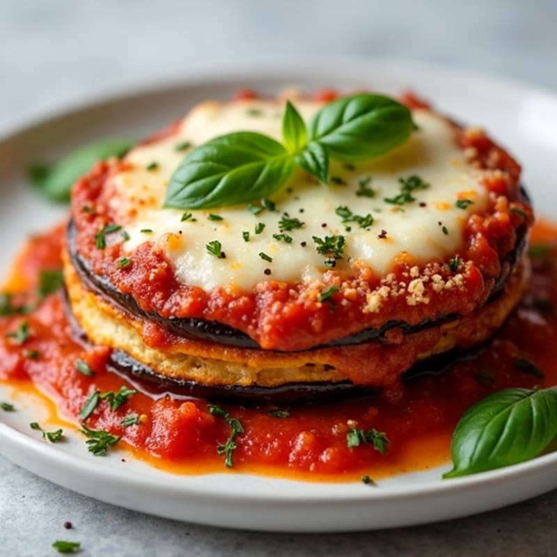 Crispy Baked Eggplant Parmesan with Fresh Herbs