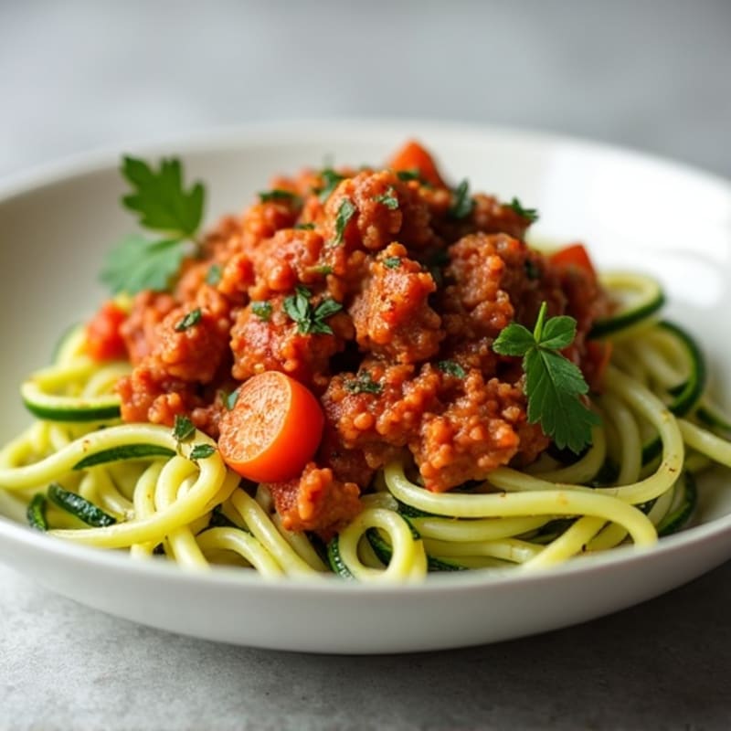 High-Protein Turkey Bolognese with Zucchini Noodles