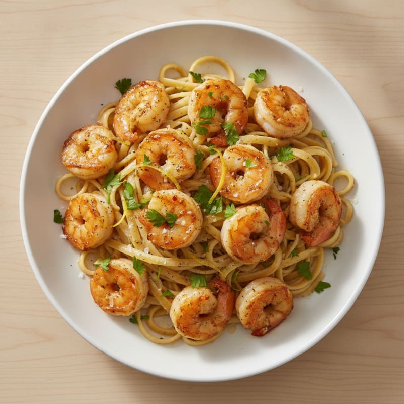 Garlic Butter Shrimp Scampi with Linguine