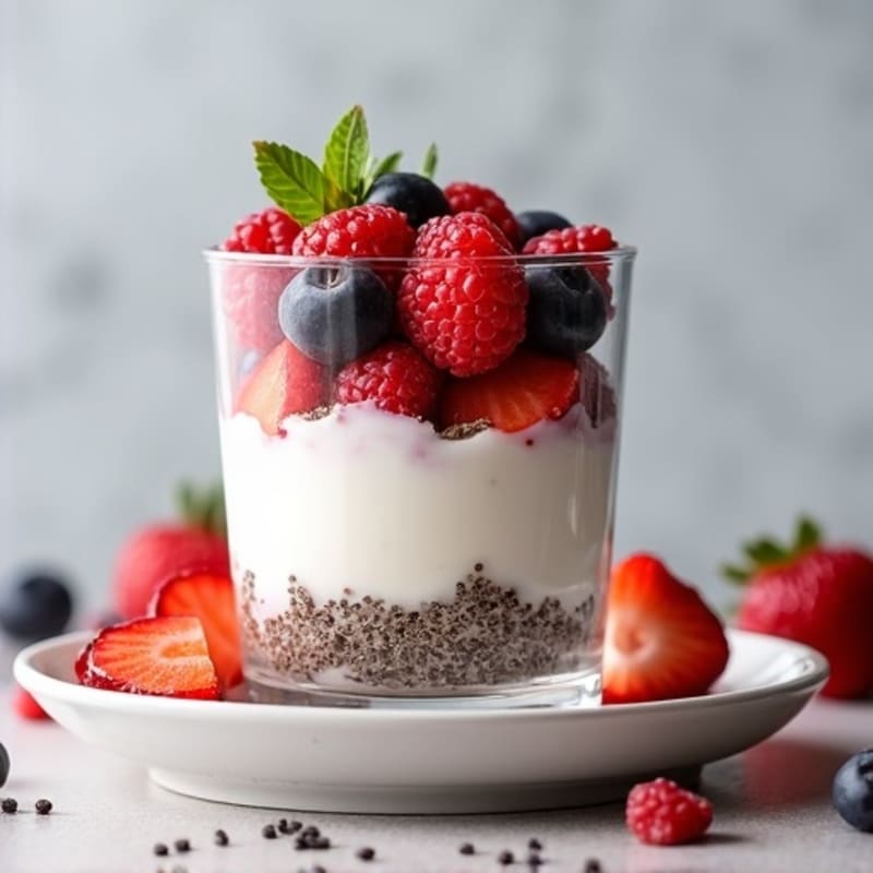 Creamy Greek Yogurt Protein Parfait with Mixed Berries