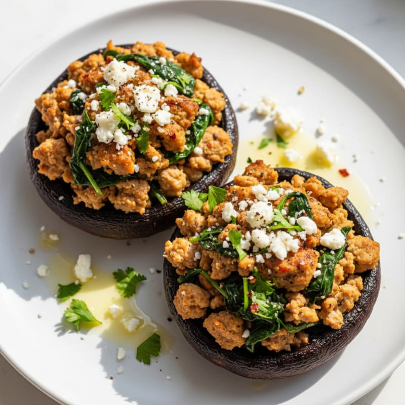 Zesty Herb-Stuffed Portobello Mushrooms