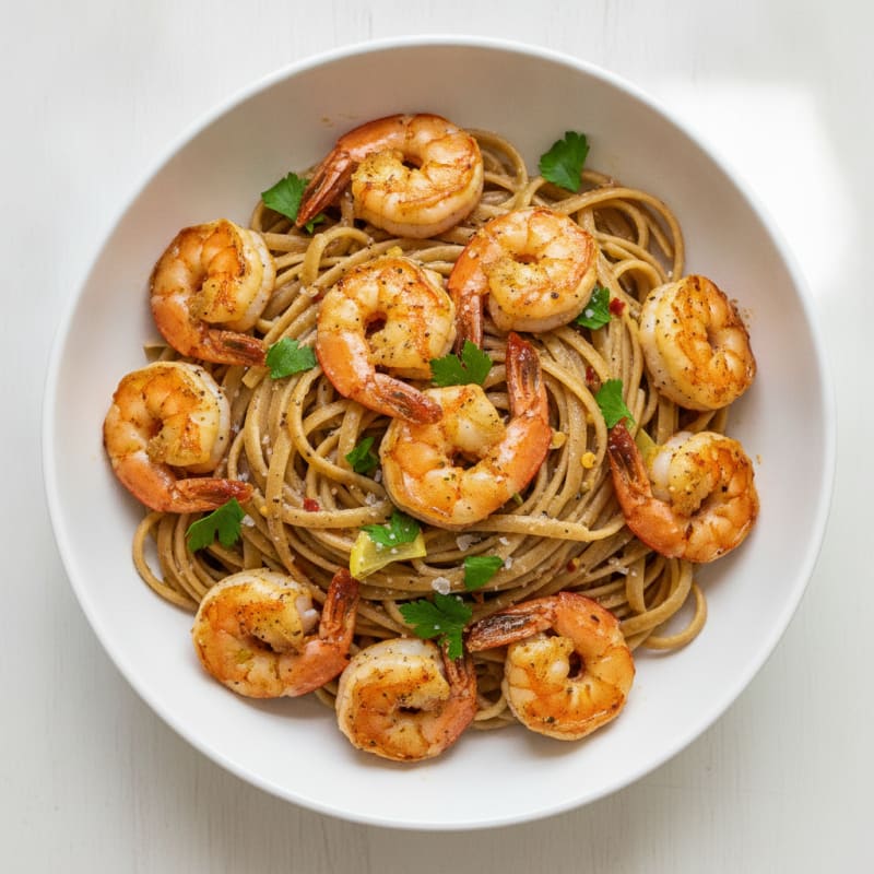 Garlic Butter Shrimp Scampi with Linguine