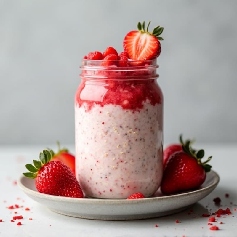 Strawberry Creamy Overnight Oats