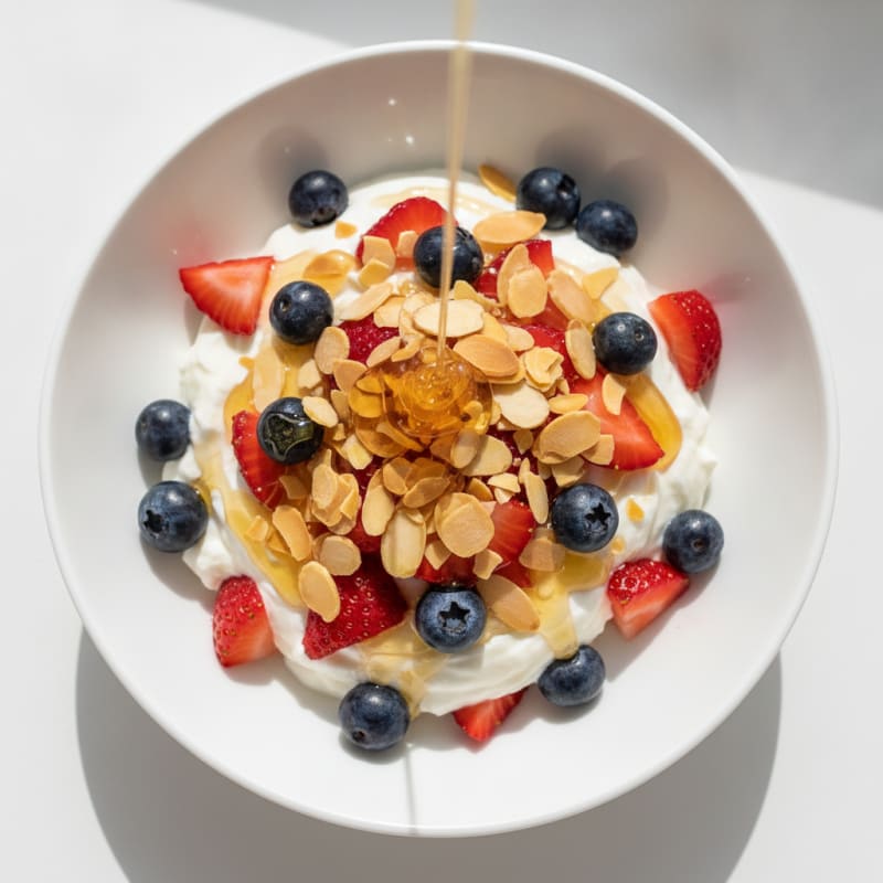 Greek Yogurt Parfait with Berries and Almonds