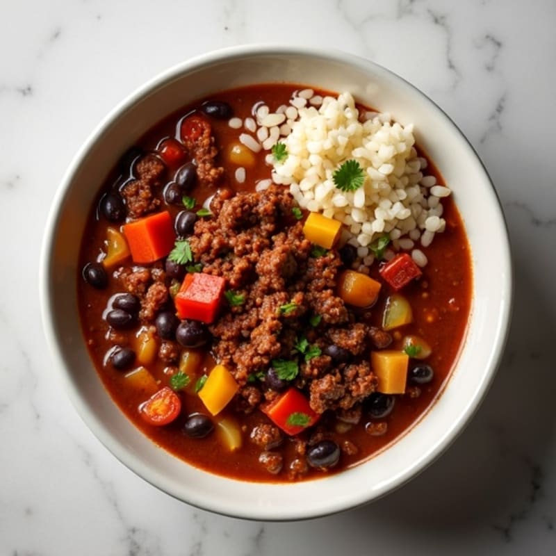 Hearty Black Bean Beef Chili