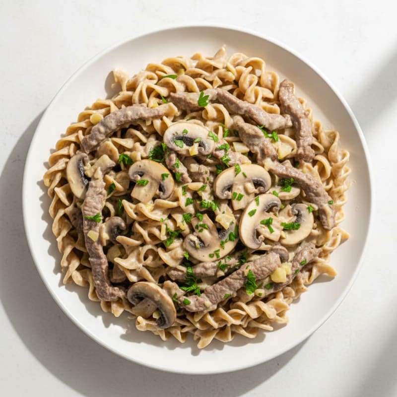 Classic Beef Stroganoff with Mushrooms