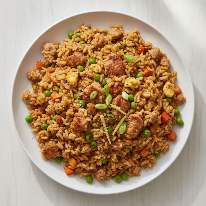 Turkey Fried Rice with Mixed Vegetables
