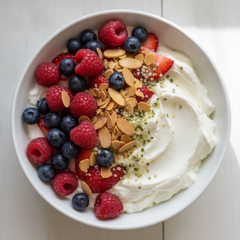 Creamy Greek Yogurt Protein Bowl with Mixed Berries