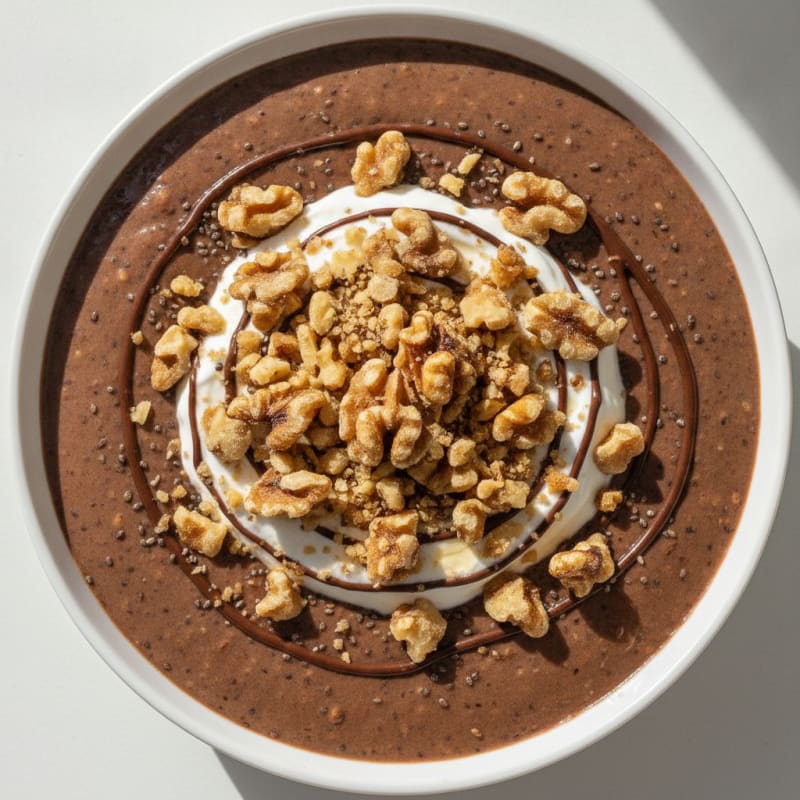 Silky Chocolate Protein Pudding with Chia Seeds