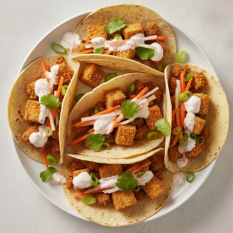 Lemongrass Tofu Air Fryer Tacos
